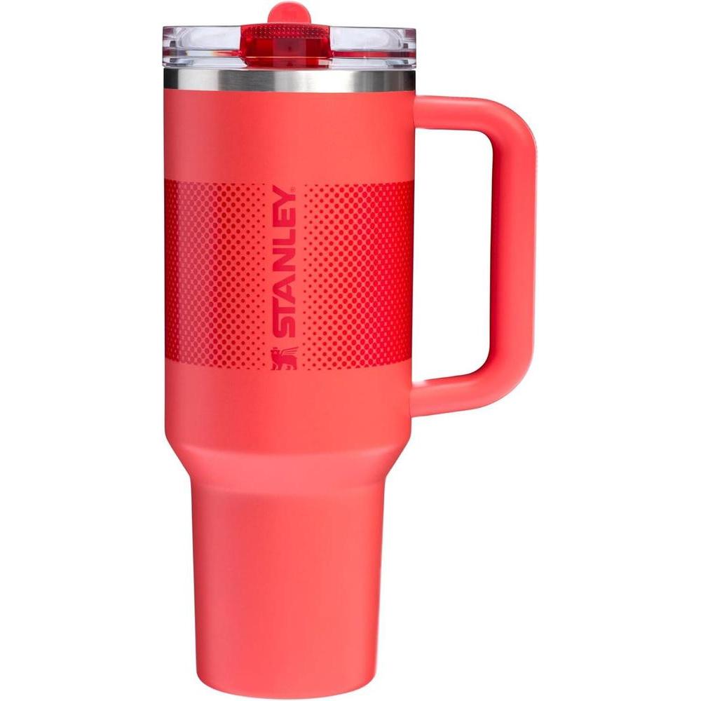 STANLEY Quencher ProTour - Vaso térmico con tapa a prueba de fugas, popote y asa integrados, acero inoxidable, compatible con portavasos