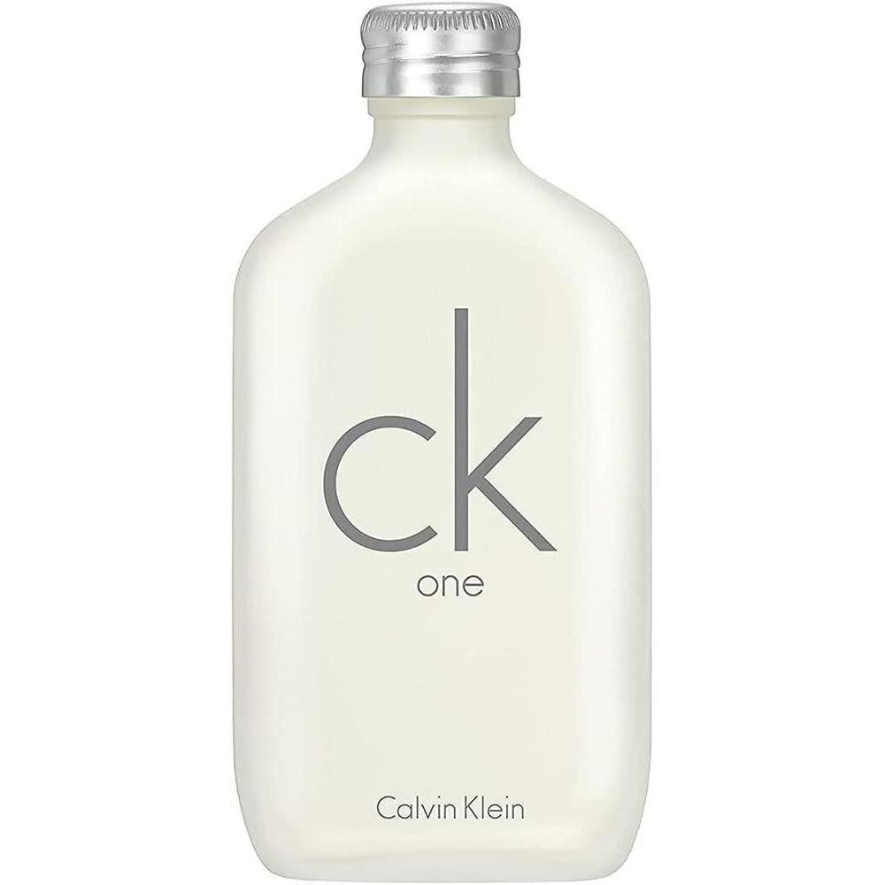 Calvin Klein CK One Eau de Toilette, fragancia cítrica unisex con té verde, bergamota, cardamomo, violeta y ámbar