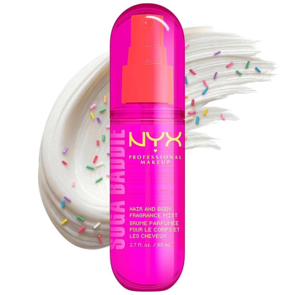 NYX Fragancia Suga Baddie para cabello y cuerpo, aroma a vainilla y crema batida, duradero, vegano y libre de crueldad