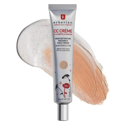 Erborian CC Cream con corrección de color SPF 25, maquillaje híbrido de cuidado coreano que unifica e hidrata la piel