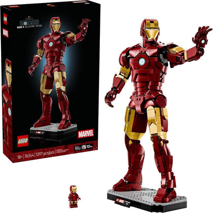 LEGO Marvel Iron Man Mark 3 Edición de Coleccionistas - Set de construcción posable con minifigura para adultos
