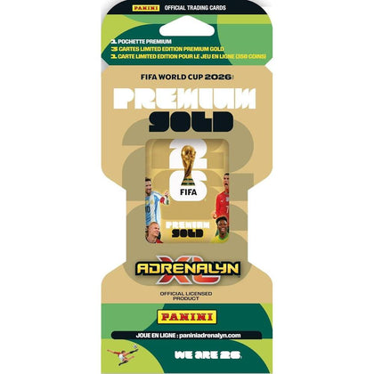 Juego de cartas coleccionables de la Copa Mundial de la FIFA 2026 Blister Premium Gold con tarjetas edición limitada