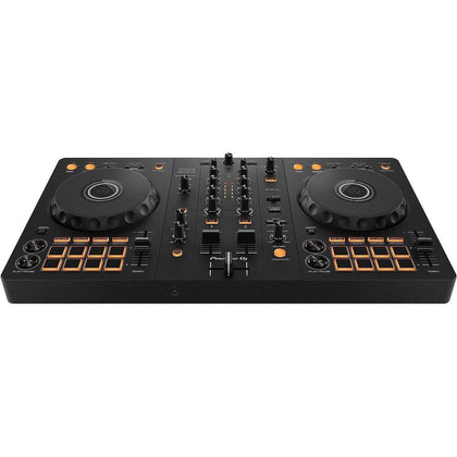 Pioneer DJ DDJ-FLX4 Controlador de 2 canales Rekordbox y Serato DJ con salida USB, integración de streaming, grafito