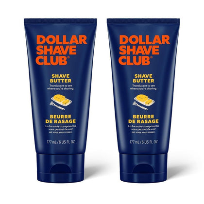 Dollar Shave Club Shave Butter Paquete de 2 Crema de Afeitar Translucida para Pieles Sensibles