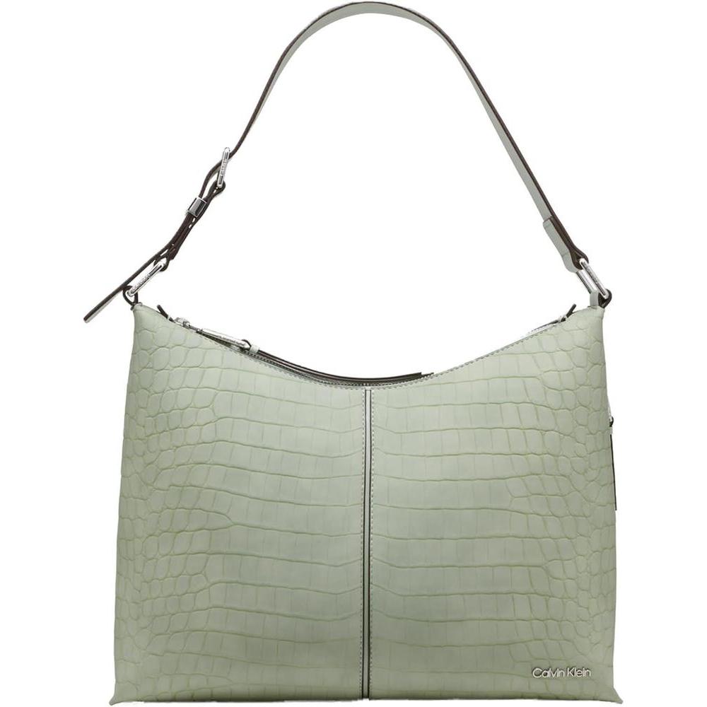 Calvin Klein Max Top Zip Bolso de hombro Hobo con cuero vegano y organización interior, correa ajustable y estilo elegante