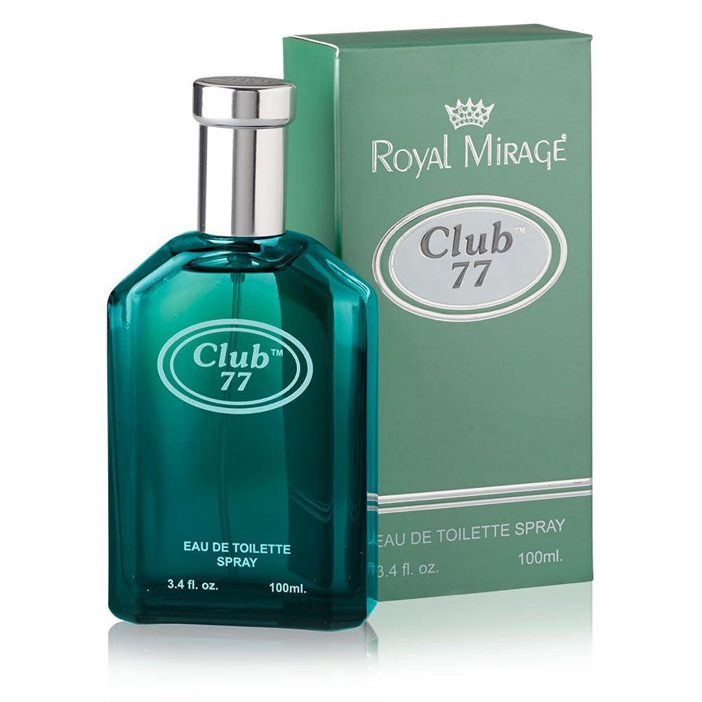 Royal Mirage Club 77 EDT Spray con fragancia de limón, geranio, anís y almizcle para hombres, 100 ml