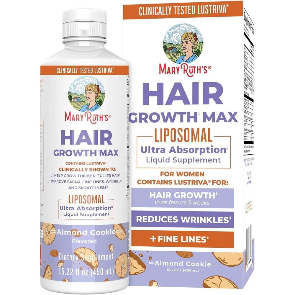 MaryRuth Organics Crecimiento de Cabello MAX Liposomal con Lustriva, Biotina y Aceite de Semilla de Calabaza