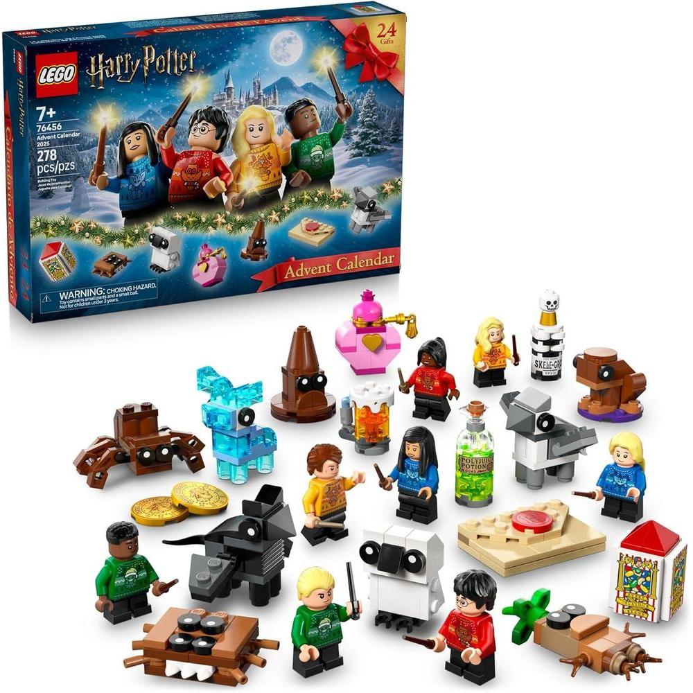 Calendario de Adviento LEGO Harry Potter 2025 con sorpresas construibles, incluye minifiguras de personajes emblemáticos