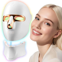 Máscara de terapia de luz roja para cara, LED inalámbrica recargable por USB C, ideal para hogar, trabajo, yoga y más actividades