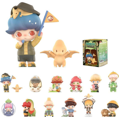 POP MART DIMOO Jurassic World Series, figuras de acción coleccionables en caja ciega de diseño aleatorio