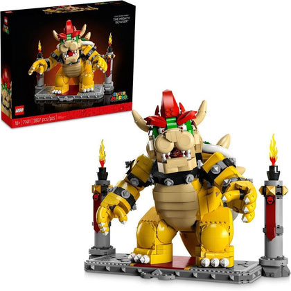 LEGO Super Mario El Poderoso Bowser, Kit de Construcción de Modelo 3D, Figura Articulable Coleccionable con Plataforma de Batalla