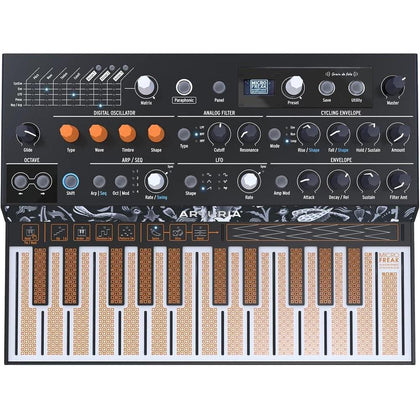 Arturia - Teclado sintetizador híbrido MicroFreak de 25 teclas, PCB, osciladores y filtros analógicos, color negro