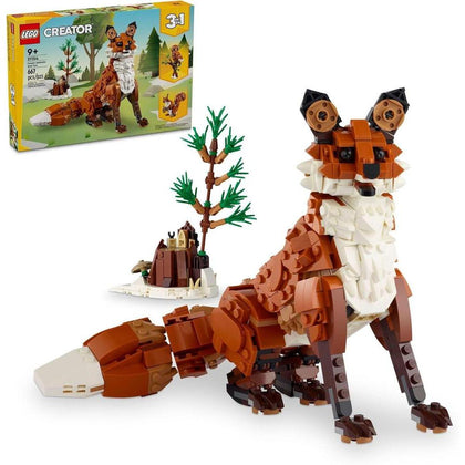 LEGO Creator 3 en 1 Animales del Bosque, construye un zorro, búho o ardilla, para niños a partir de 9 años