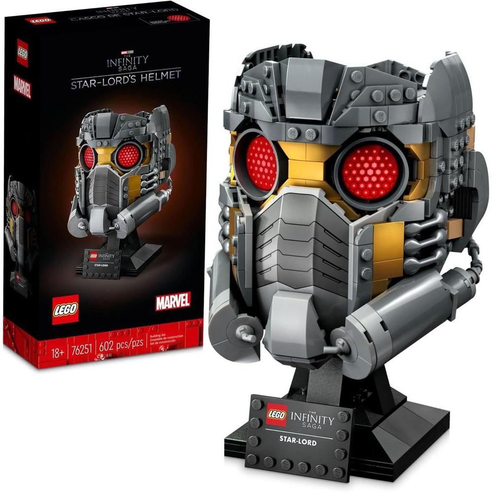 LEGO Marvel 76251 Casco de Star-Lord, modelo coleccionable para adultos, decoración del hogar, actividad creativa