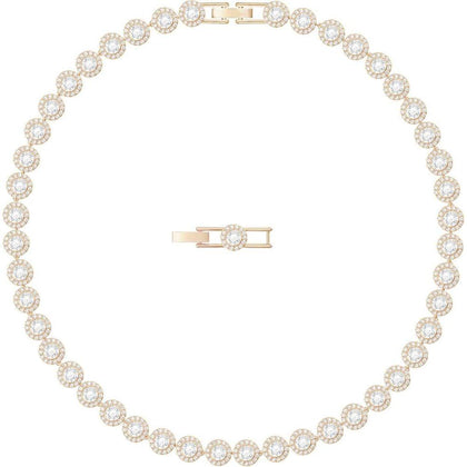 Swarovski Una Angelic All-Around Crystal Necklace Collection con Elegante Acabado en Tono Oro Rosa