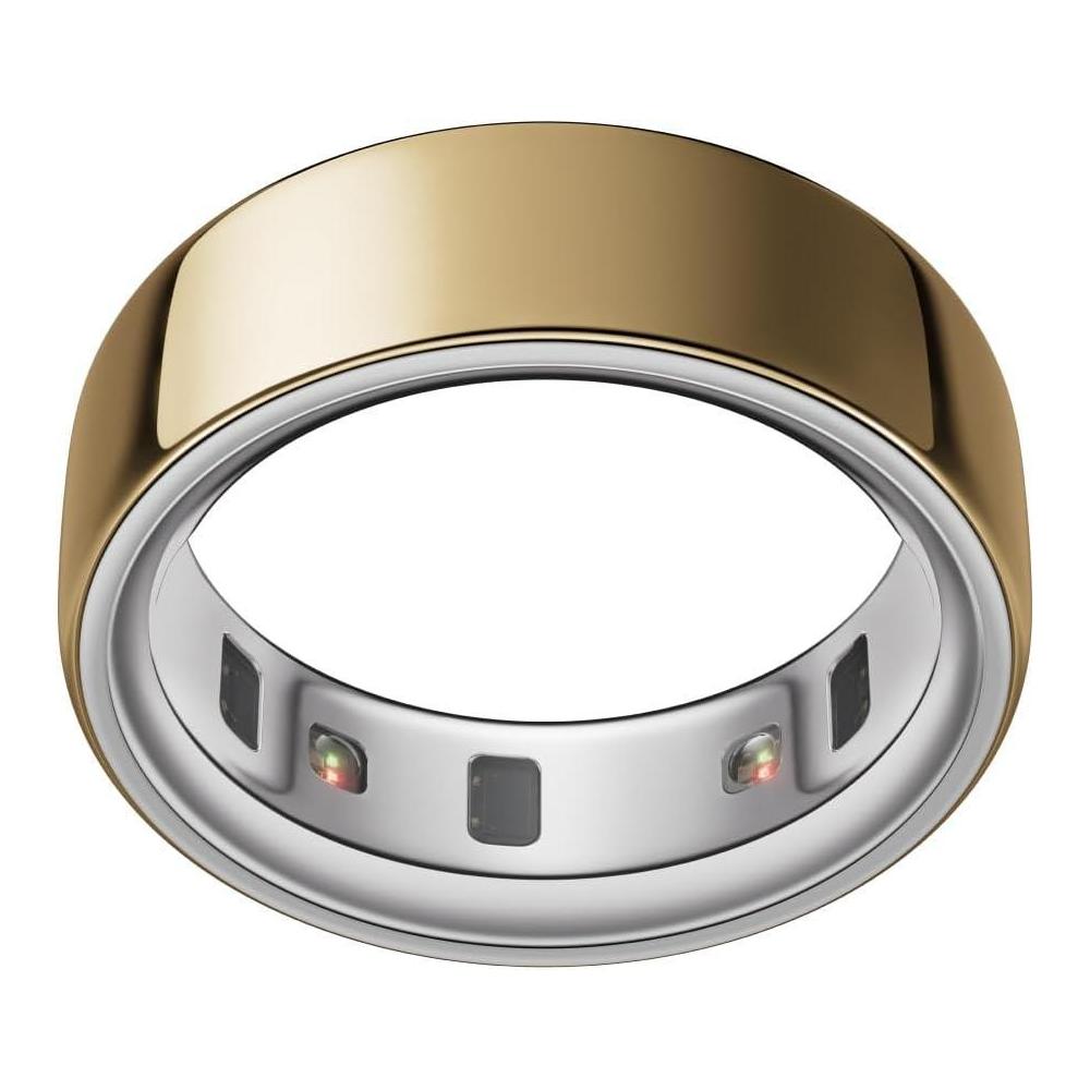 Oura Ring 4 en Oro, seguimiento de salud integral, compatible con iOS y Android, resistente y cómodo