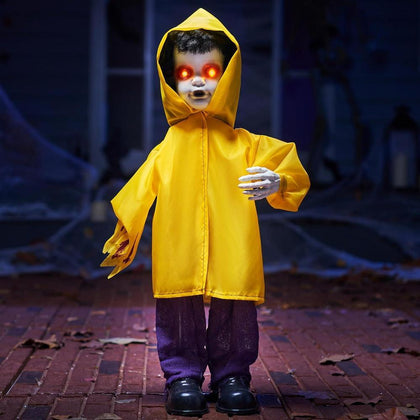 JOYIN Decoración de Halloween al aire libre con animatronics fantasma y ojos brillantes para patio y fiestas
