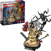 Set de construcción LEGO Spider-Man vs. Sandman con minifiguras de Venom y Spider-Man, ideal para niños desde 9 años