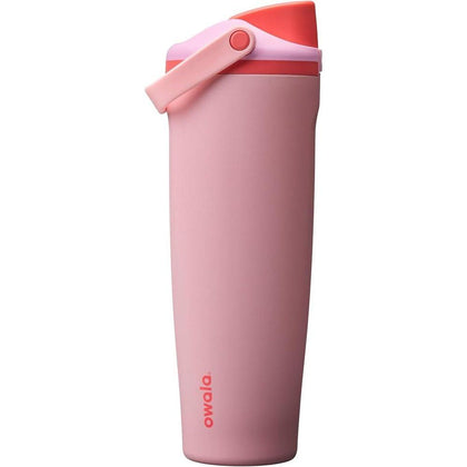 Botella de agua Owala FreeSip Sway de acero inoxidable con pico de dos vías, pajita y asa de cubo, libre de BPA