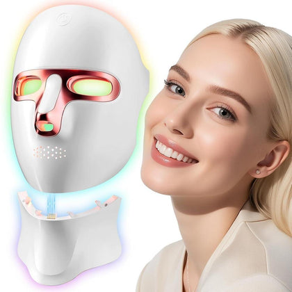 ONLUKY Máscara de Terapia de Luz Roja LED Inalámbrica Recargable para Rejuvenecimiento de la Piel