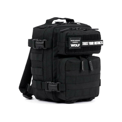 WOLFpak Mochila Mini Negro de Material Resistente al Agua y Personalizable para Uso Diario y Viajes
