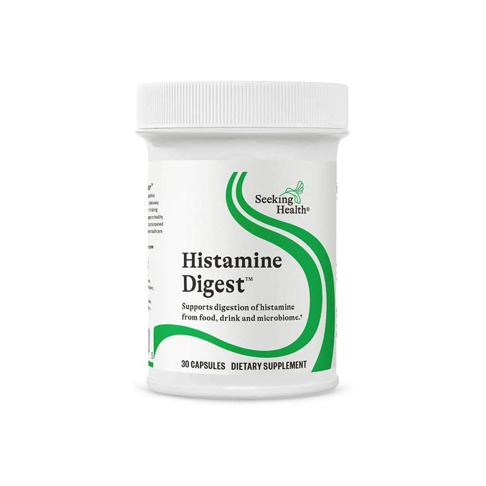 Seeking Health Enzima DAO, antes Histamine Digest, suplemento en cápsulas para intolerancia a histamina. Apoya salud digestiva y equilibrio