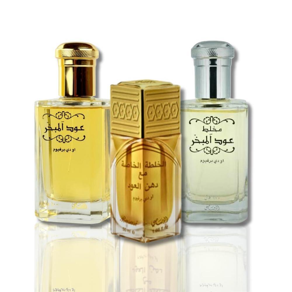 RASASI Oudh Al Mubakhar Mukhallat y Khaltat Al Khasa Ma Dhan Al Oudh EDP de colección premium