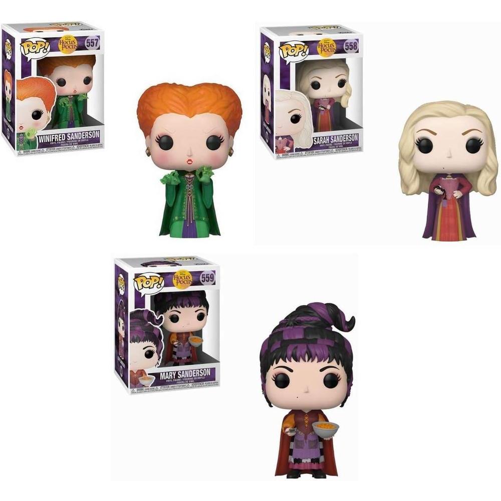 Funko Disney: Pop! Hocus Pocus - Sarah con araña, Winifred con magia, Mary con bolitas de queso