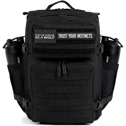 Mochila Táctica 35L WOLFpak en Color Negro con Resistencia al Agua y Personalización con Parches, Ideal para Viajes y Uso Diario