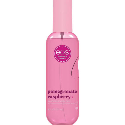 eos Spray corporal vegano y fragante con granada y frambuesa para mujer, con ácido hialurónico y libre de crueldad