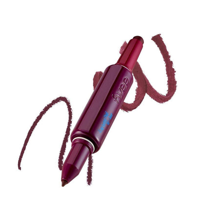 Fwee Lip Liner Dual Color De Larga Duración, Acabado Satinado Y Mate Púrpura 1.2g