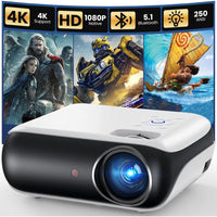 Proyector Mini Bluetooth 1080P Full HD portátil para exterio
