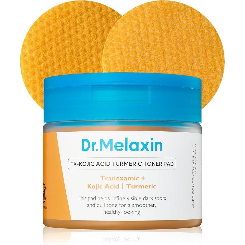 Almohadillas De Tóner Iluminadoras Dr.Melaxin TX Con Cúrcuma Y Ácido Kójico 190ml