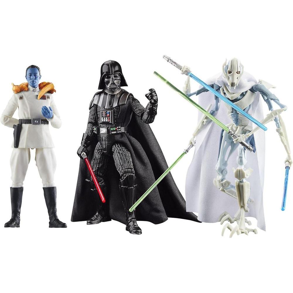 STAR WARS The Black Series Darth Vader, Gran Almirante Thrawn y General Grievous, paquete de figuras de acción coleccionables
