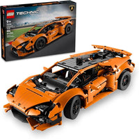 LEGO Technic Lamborghini Huracán Tecnica en Naranja para Niños, Juguete de Coche con Motor V10, Dirección Funcional y Puertas Abatibles