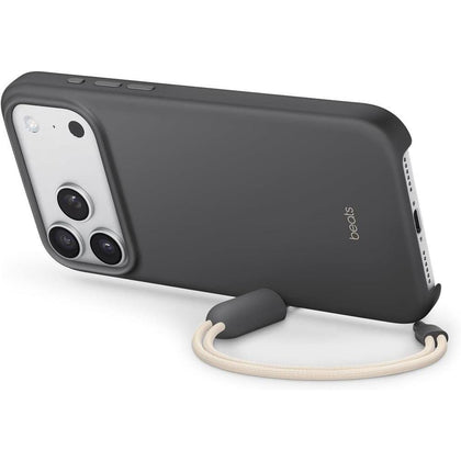 Funda con función atril para iPhone 17 Pro Max con MagSafe, control de cámara, soporte y cordón integrados, color gris granito