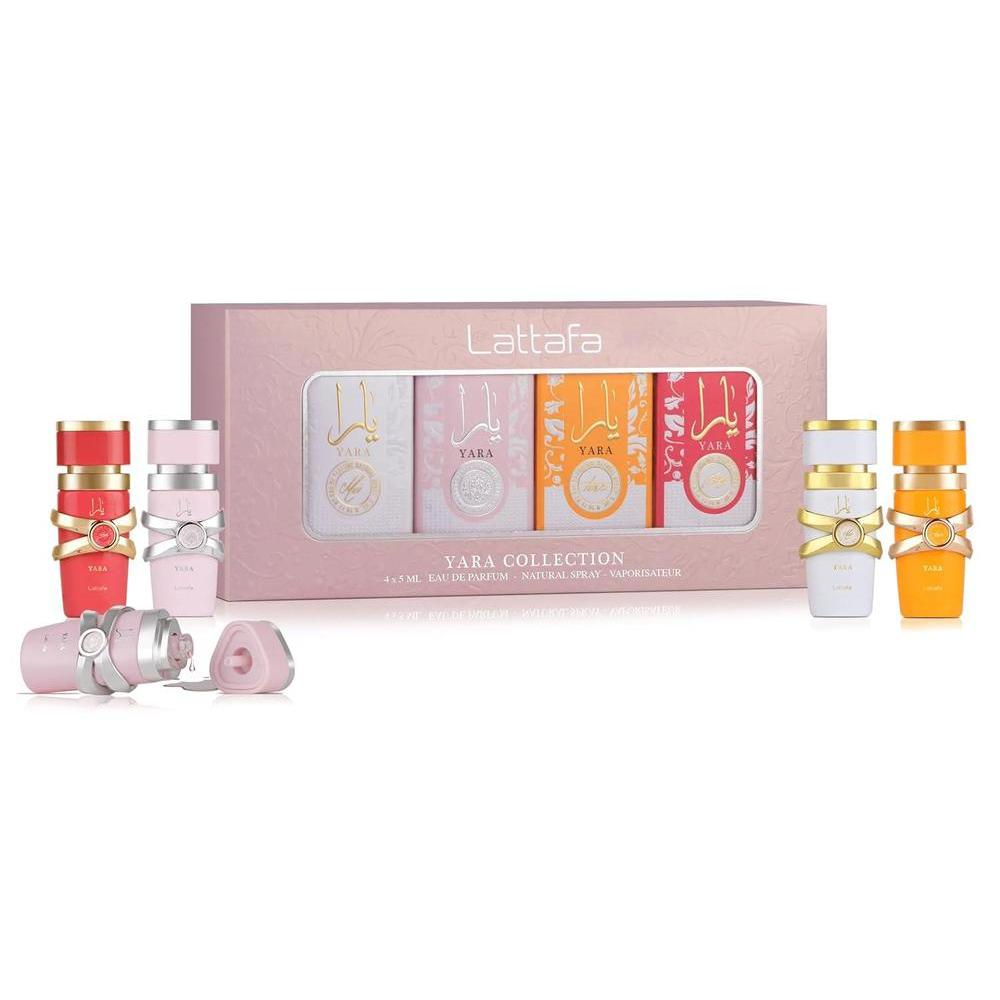 Set de Regalo de Eau de Parfum Lattafa Yara para Mujeres - Contiene 4 Variedades: Yara, Yara Moi, Yara Tous, Yara Candy