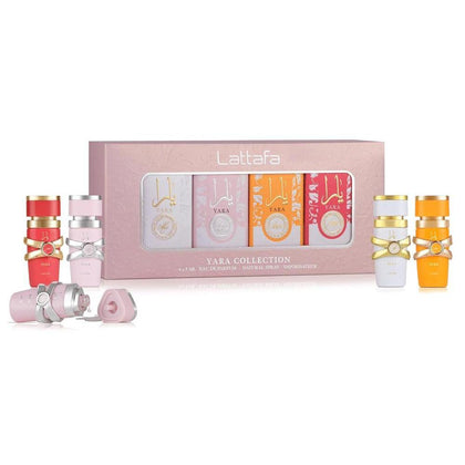 Set de Regalo de Eau de Parfum Lattafa Yara para Mujeres - Contiene 4 Variedades: Yara, Yara Moi, Yara Tous, Yara Candy
