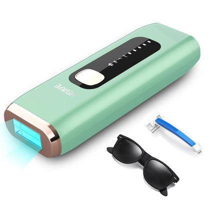 Dispositivo actualizado de depilación láser IPL para uso en casa con 999,900 destellos, para cuerpo completo, color verde