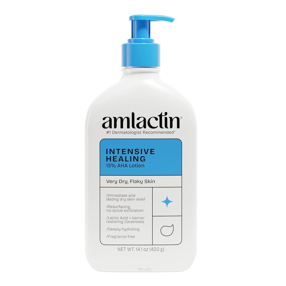 Loción Corporal Amlactin Intensiva Con Ácido Láctico AHA Y Ceramidas Para Piel Extremadamente Seca