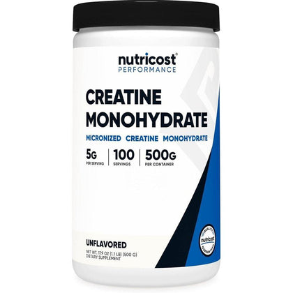 Monohidrato de creatina Nutricost, 100 porciones de monohidrato de creatina pura