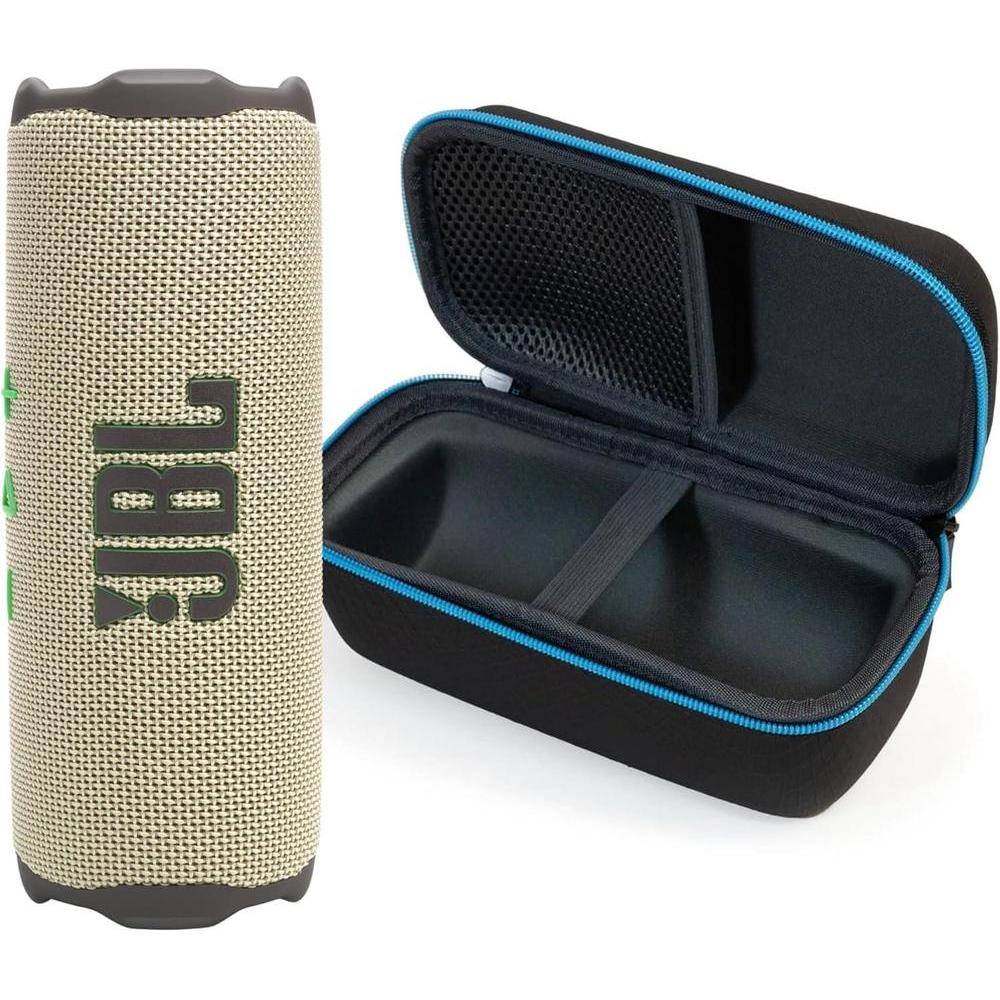 JBL Flip 7 con funda dura negra, altavoz Bluetooth portátil con sonido potente y tecnología AI Sound Boost