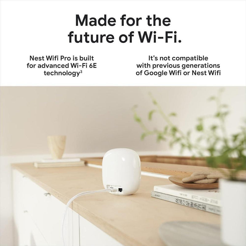 Google Nest WiFi Pro - Sistema confiable de Wi-Fi para el hogar con velocidad rápida y cobertura para toda la casa