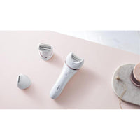 Philips Depiladora Serie 8000, Húmedo y Seco 3 en 1, Accesorios Afeitadora y Recortadora para Mujeres, 8 Accesorios