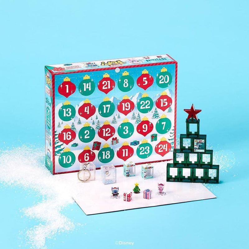 Calendario de adviento Funko Pop! Bitty con figuras coleccionables de Stitch Holiday, perfecto para regalo y decoración