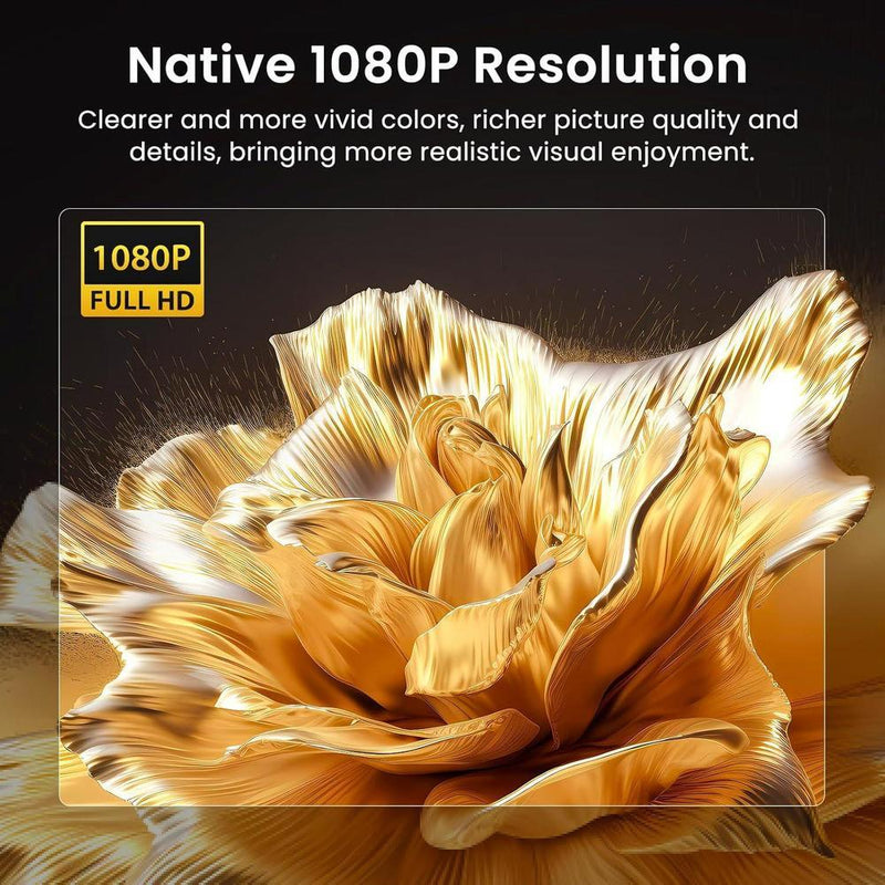 Proyector Mini Bluetooth 1080P Full HD portátil para exterio