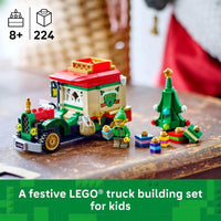 LEGO Camión de Entrega de Papá Noel para Niños, Juego de Construcción para Jugar o Decoración Navideña, Blocs para Niñas y Niños
