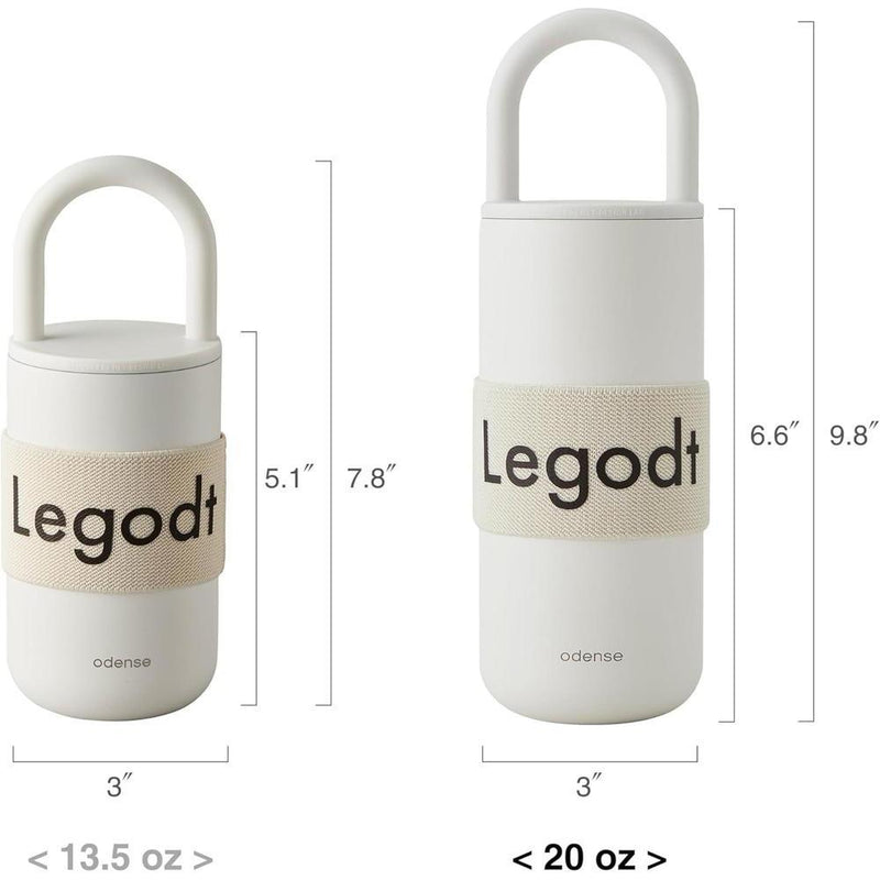Odense - Vaso térmico Legodt Loop con tapa y asa, aislado, resistente a fugas, de acero inoxidable