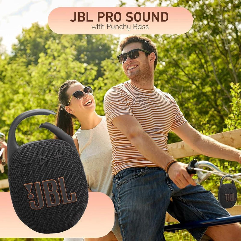 JBL Clip 5 Altavoz Bluetooth portátil resistente al agua y polvo, batería de larga duración, color rojo, ideal al aire libre