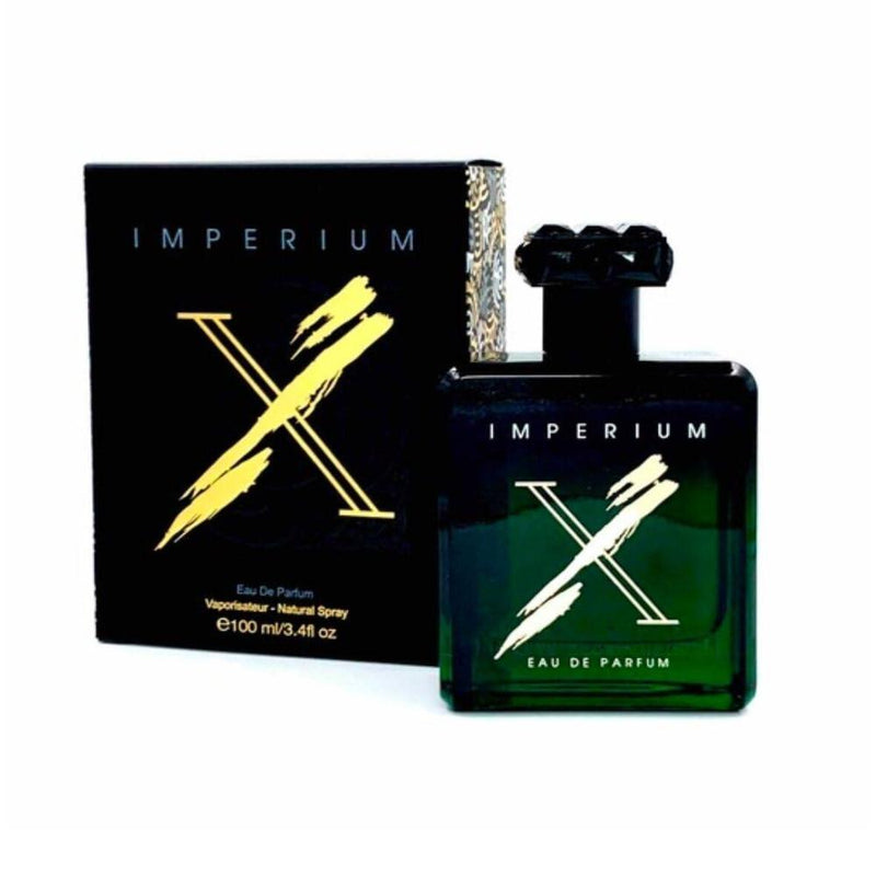 Perfume Unisex Imperium X por Fragrance World, Eau de Parfum, Amaderado Oriental, 3.4 oz